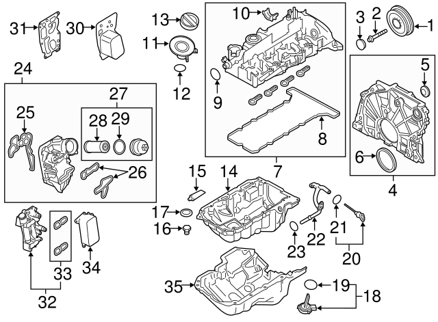 Set oil-filt BMW 11428507683 buy online at Woxparts