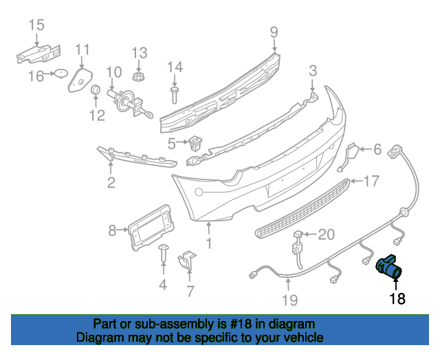 ULTRASCHALLSENSOR SCHWARZ 66206989068