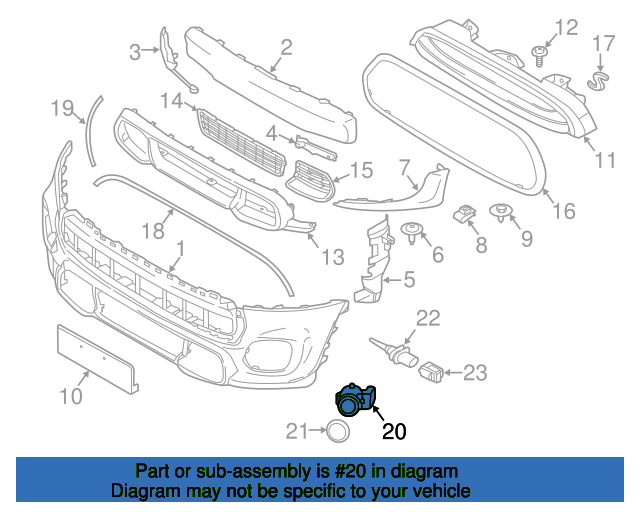 ULTRASCHALLSENSOR SCHWARZ 66209274429