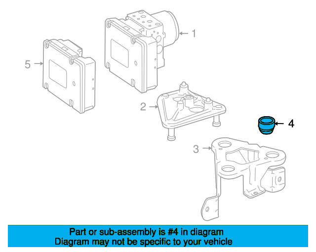 ABS Pump Assembly Insulator A0004310037