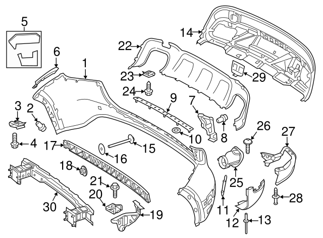 Mercedes-Benz A0039909497 Bumper Cover Support Rail Rivet - buy online ...