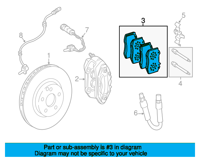 Parts Kit, Brakepad A0064207720