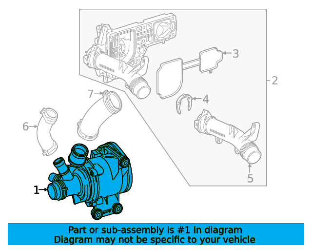 Water Pump Assembly Mercedes-Benz A2562001400 buy online at Woxparts