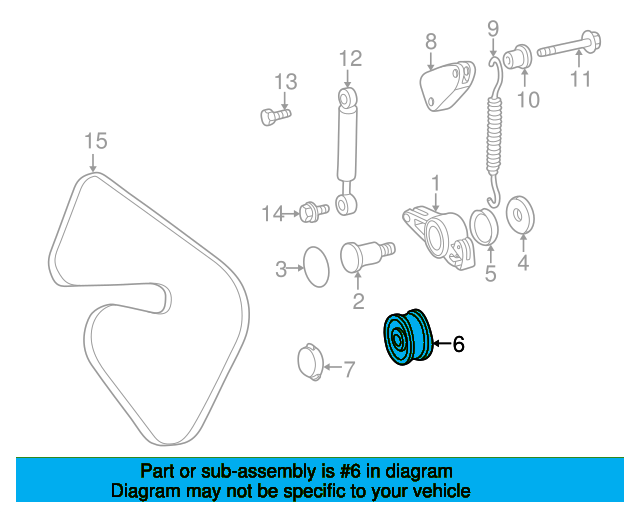 Accessory Drive Belt Tensioner Pulley A6012000970