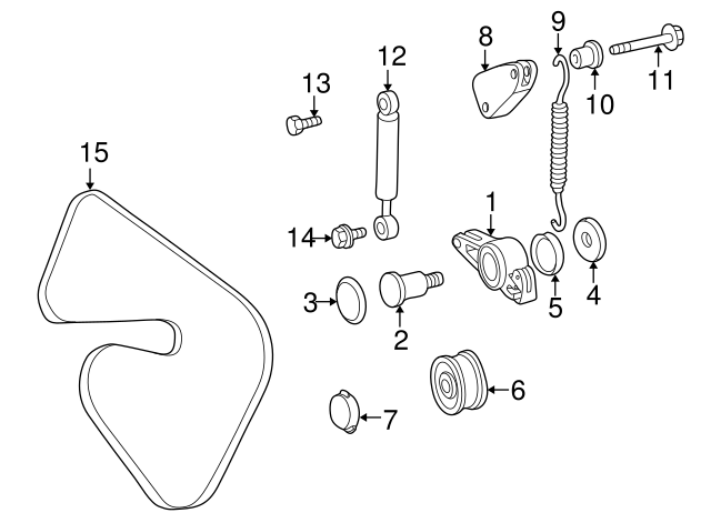 Accessory Drive Belt Tensioner Pulley A6012000970