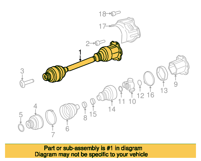 Drive shaft 95B407271G