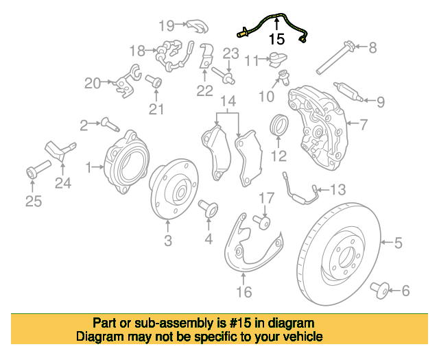 sender wire (pad wear indi 95B907253A