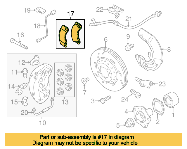 1 set of brake pads for di 97035194802