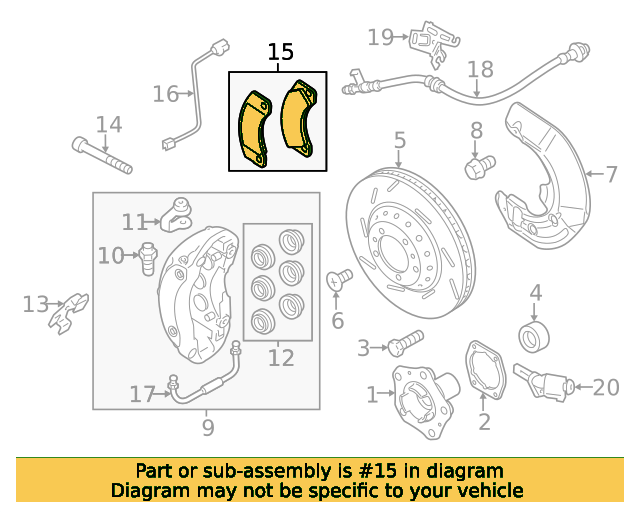 1 set of brake pads for di 971698151D