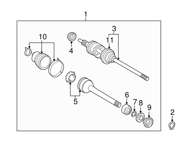 BOOT KIT,FR DRIVE SH 0443806090