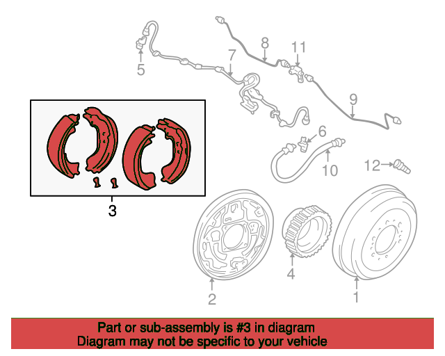 SHOE KIT, BRAKE, RR US SPEC 0449535250