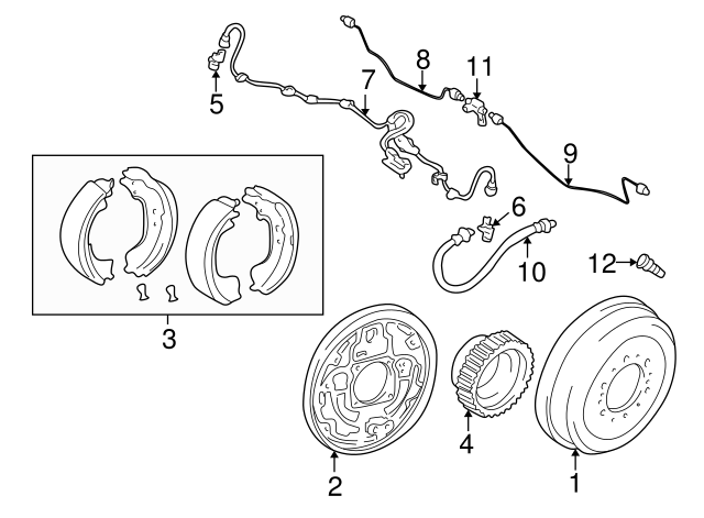 SHOE KIT, BRAKE, RR US SPEC 0449535250