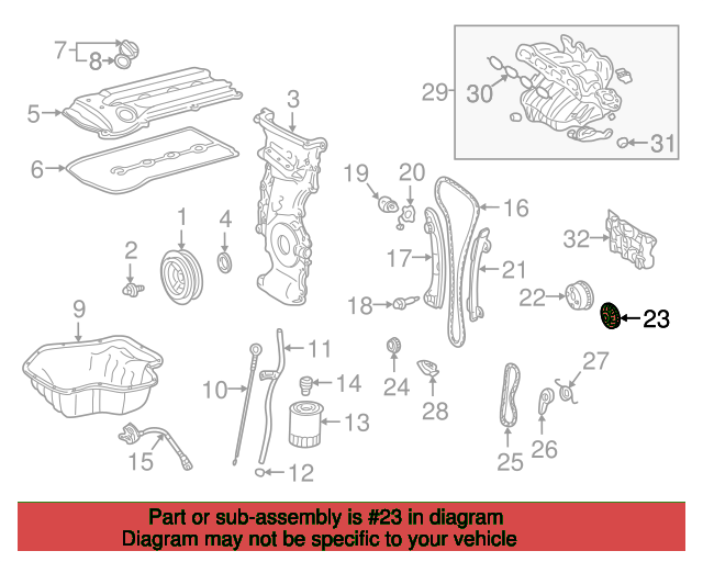 SPROCKET, CAMSHAFT T 135230D020