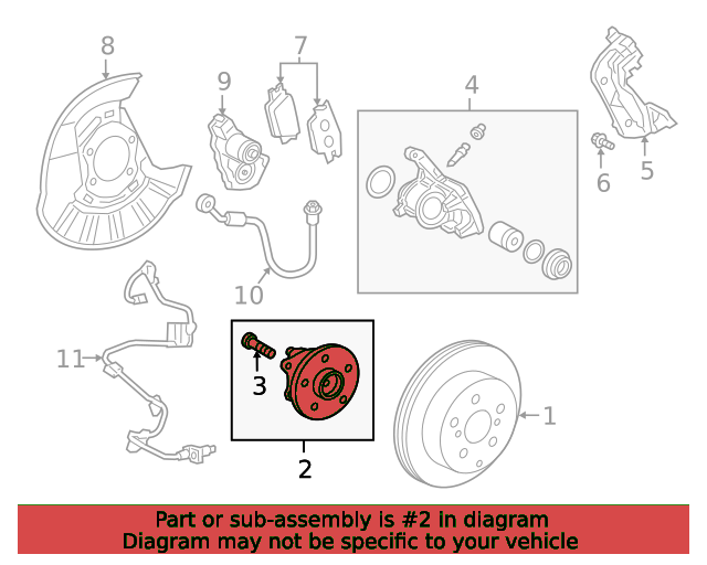 HUB & BRG ASSY, RR A 4245033080