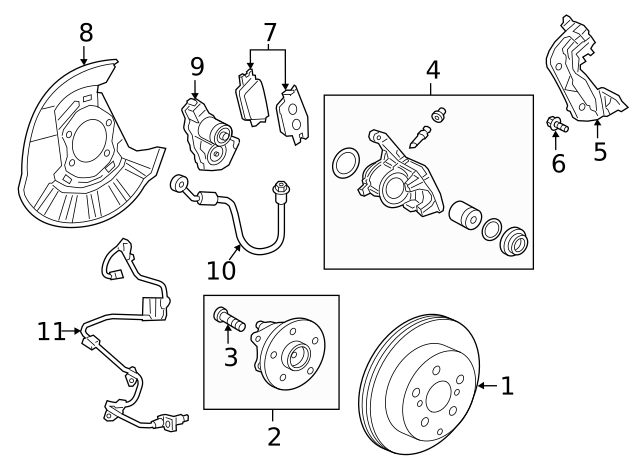 HUB & BRG ASSY, RR A 4245033080