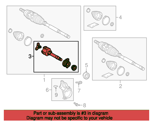 JOINT ASSY, FR DRIVE 4304005142