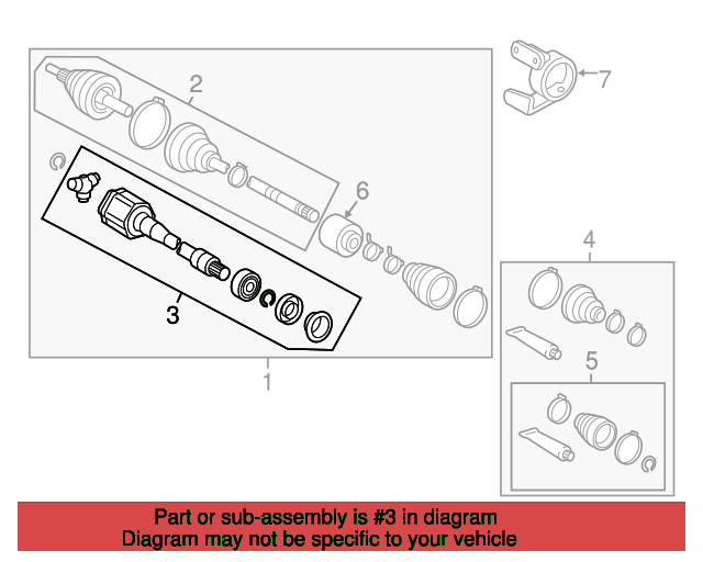 JOINT ASSY, FR DRIVE 4304028011