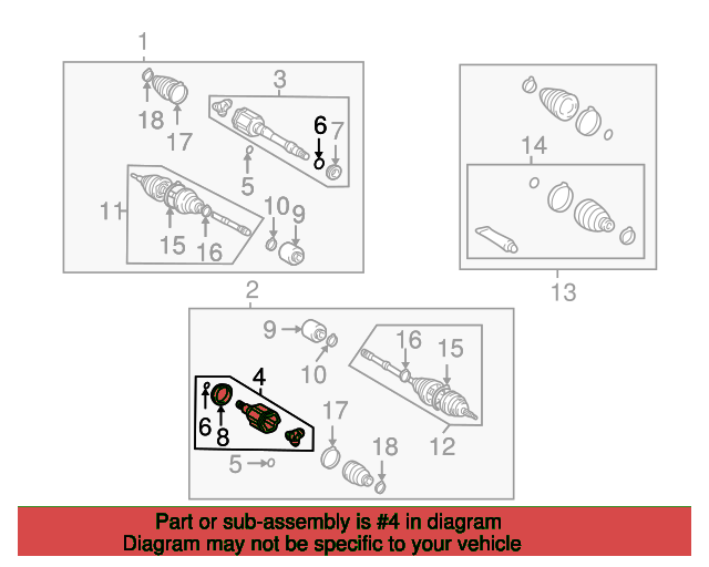 JOINT ASSY, FR DRIVE 4304042021