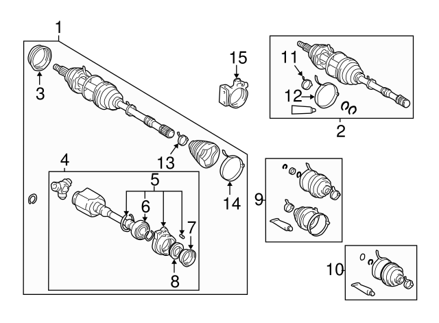 SHAFT ASSY,FR DRIVE 4347049115