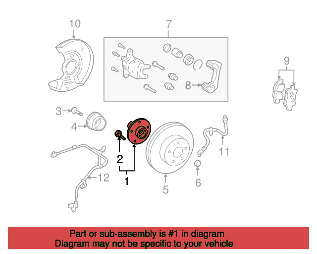 HUB & BEARING ASSY, 4351047011