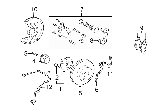 HUB & BEARING ASSY, 4351047011