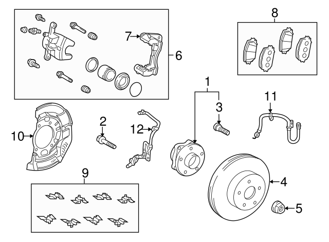 HUB & BEARING ASSY, 435500R010