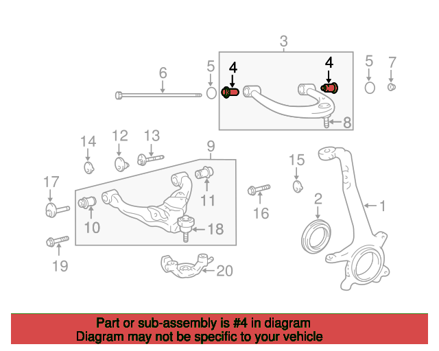 BUSH, UPR ARM 4863260040