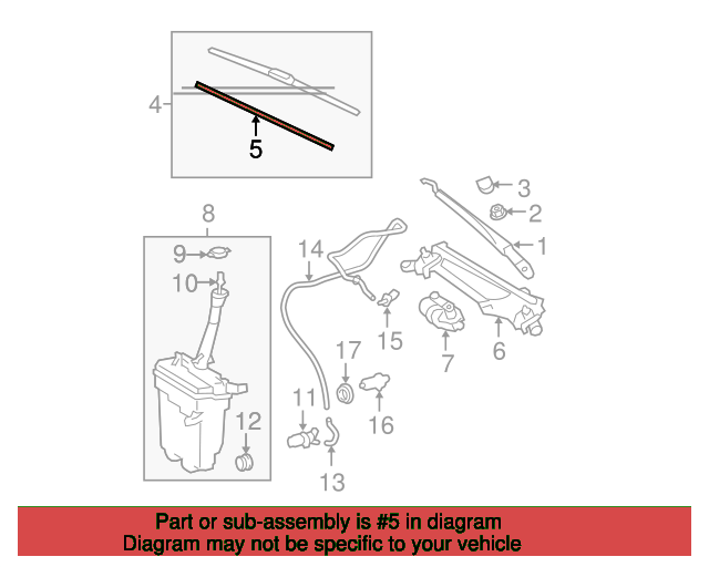 RUBBER, WIPER BLADE 8521402220