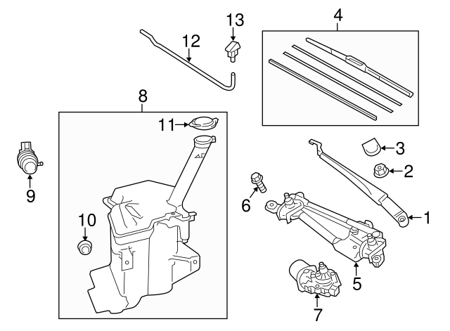 BLADE, FR WIPER, LH 8522252270