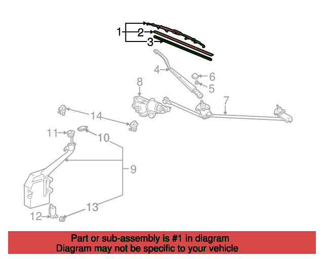 BLADE, FR WIPER, LH 8522260170