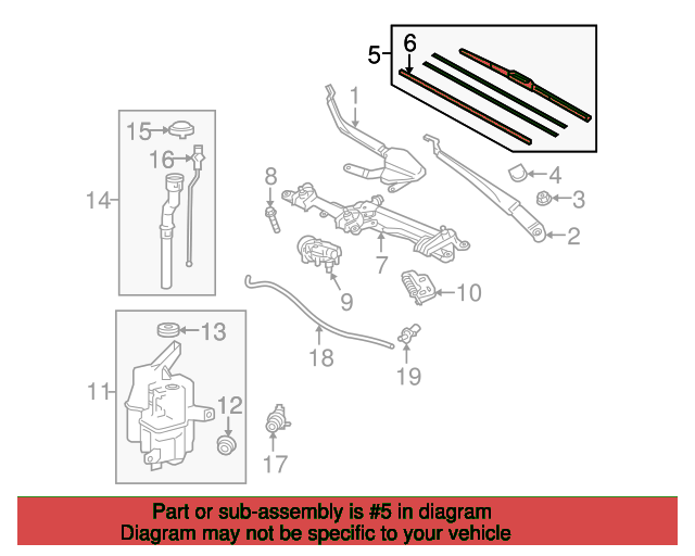 BLADE, FR WIPER, LH 8522275010