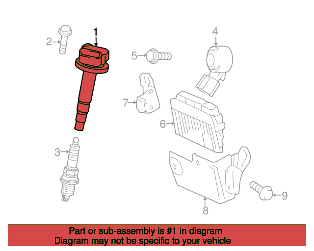 COIL, IGNITION 9091902265