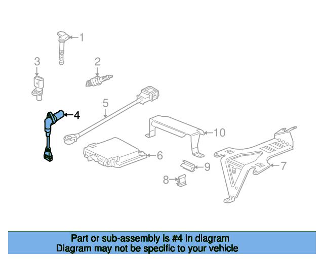 Engine Crankshaft Position Sensor 022957147A