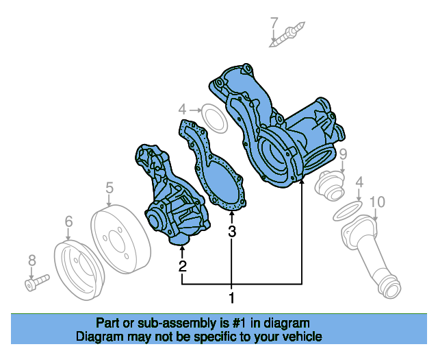 Water Pump Assembly 037121010C