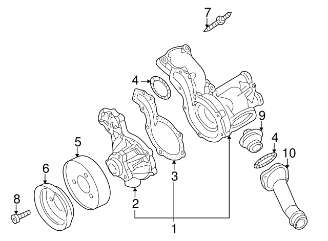 Water Pump Assembly 037121010C