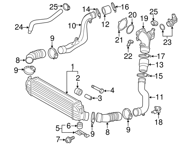 Sensor, boost pressure 038906051C