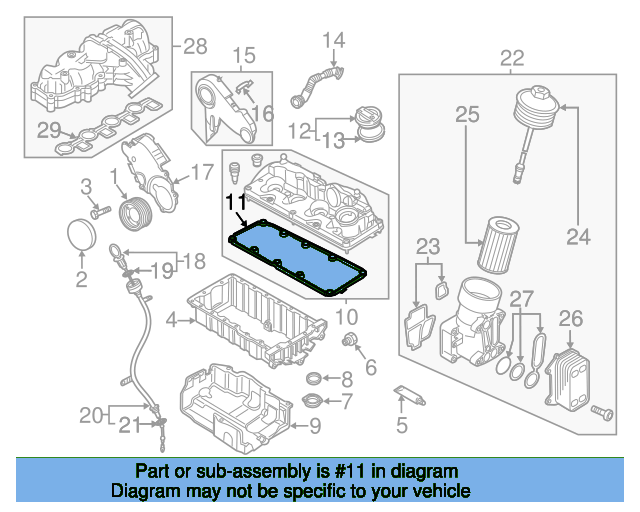 Valve Cover Gasket 03L103483C