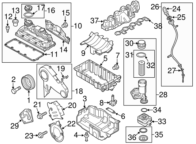 Fitting, intake manifold 03L129711E