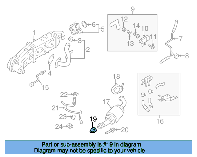 Gasket, EGR valve pipe 03L131547N