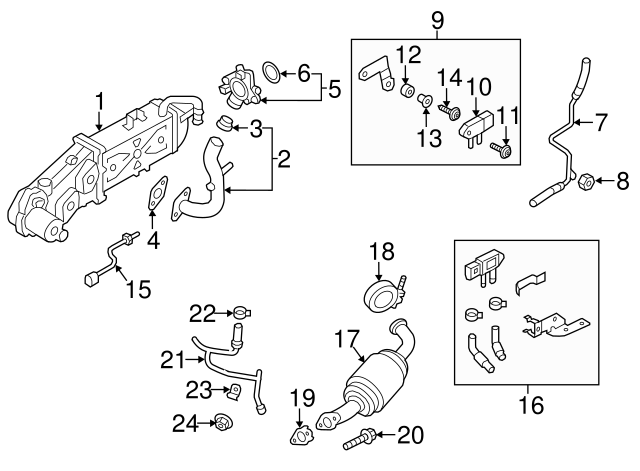 Gasket, EGR valve pipe 03L131547N