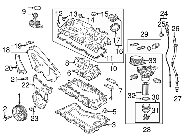 Sealing Ring, spark plug shaft 04L103070B