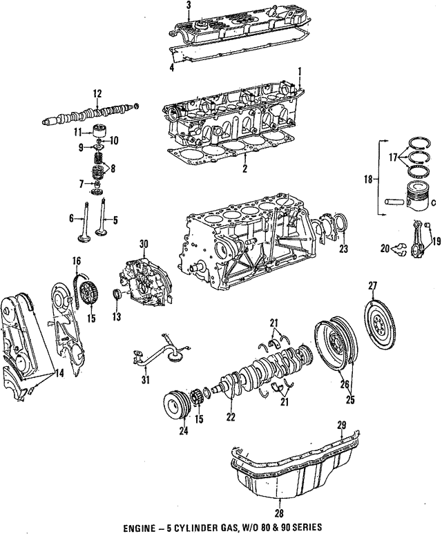 Shaft Seal, crankshaft 054115147B