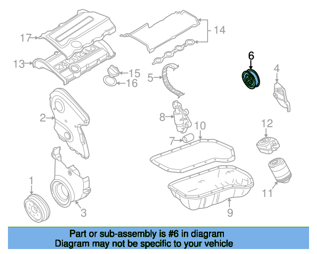 Tensioner Pulley 058109243E