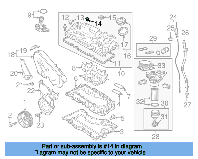 Quill, cylinder head 059103631D