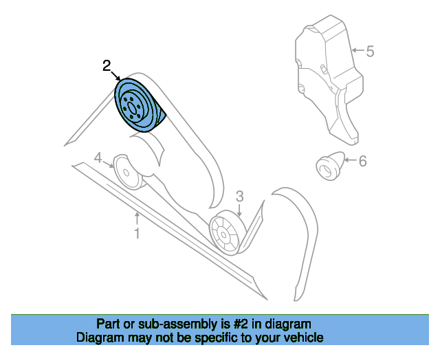 Deflection/Guide Pulley, timing belt 059109244B