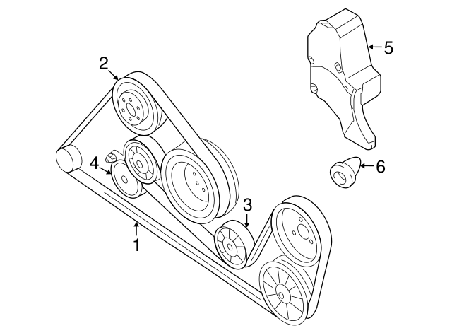 Deflection/Guide Pulley, timing belt 059109244B