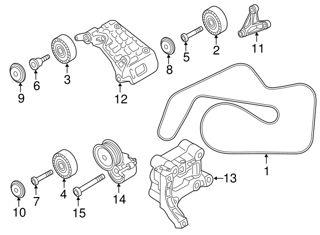 Serpentine Tensioner 059903133J