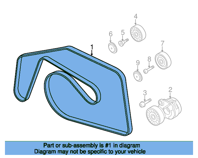 Serpentine Belt 059903137AG