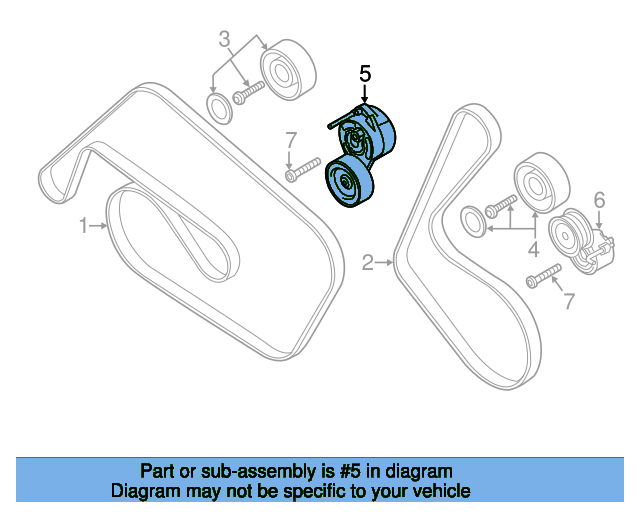 VAG V-BELT TENSIONER 06E903133AG