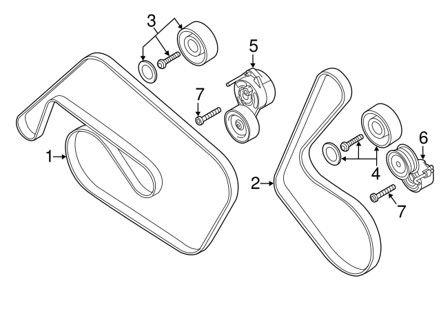 VAG V-BELT TENSIONER 06E903133AG